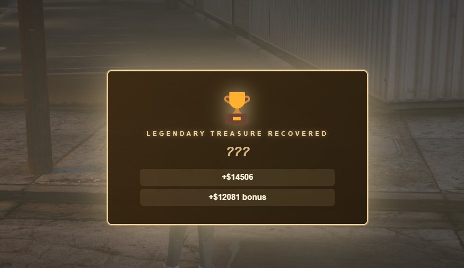 Treasure reveal